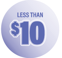 Less than $10